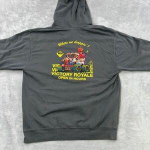 Neff Fortnite Victory Royale Graphic Hoodie XL Charcoal Men Streetwear Gamer